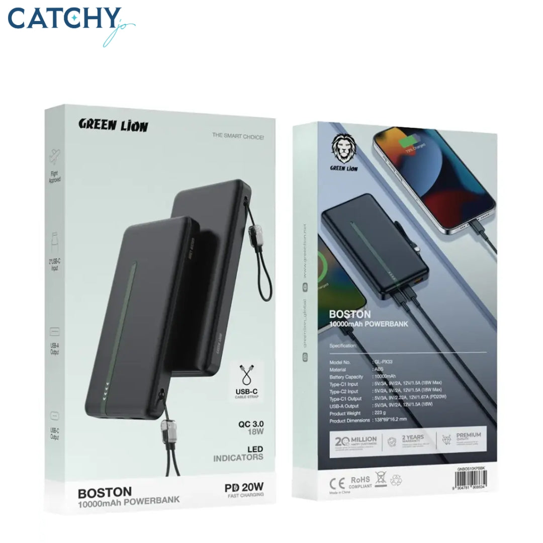 Green Lion Boston Power Bank (10000mAh)
