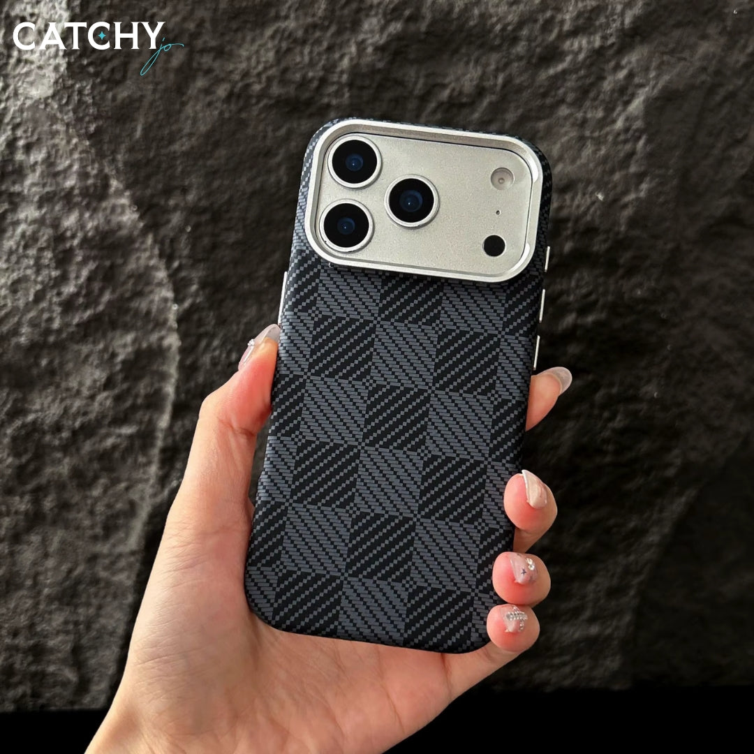 iPhone Carbon Fiber Magnetic Ring Shockproof Case