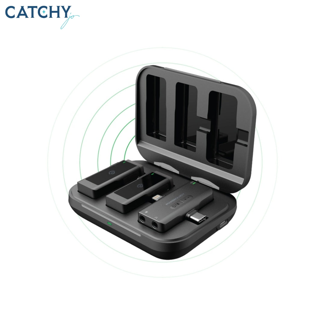 Powerology Duo Wireless Lavalier Microphone