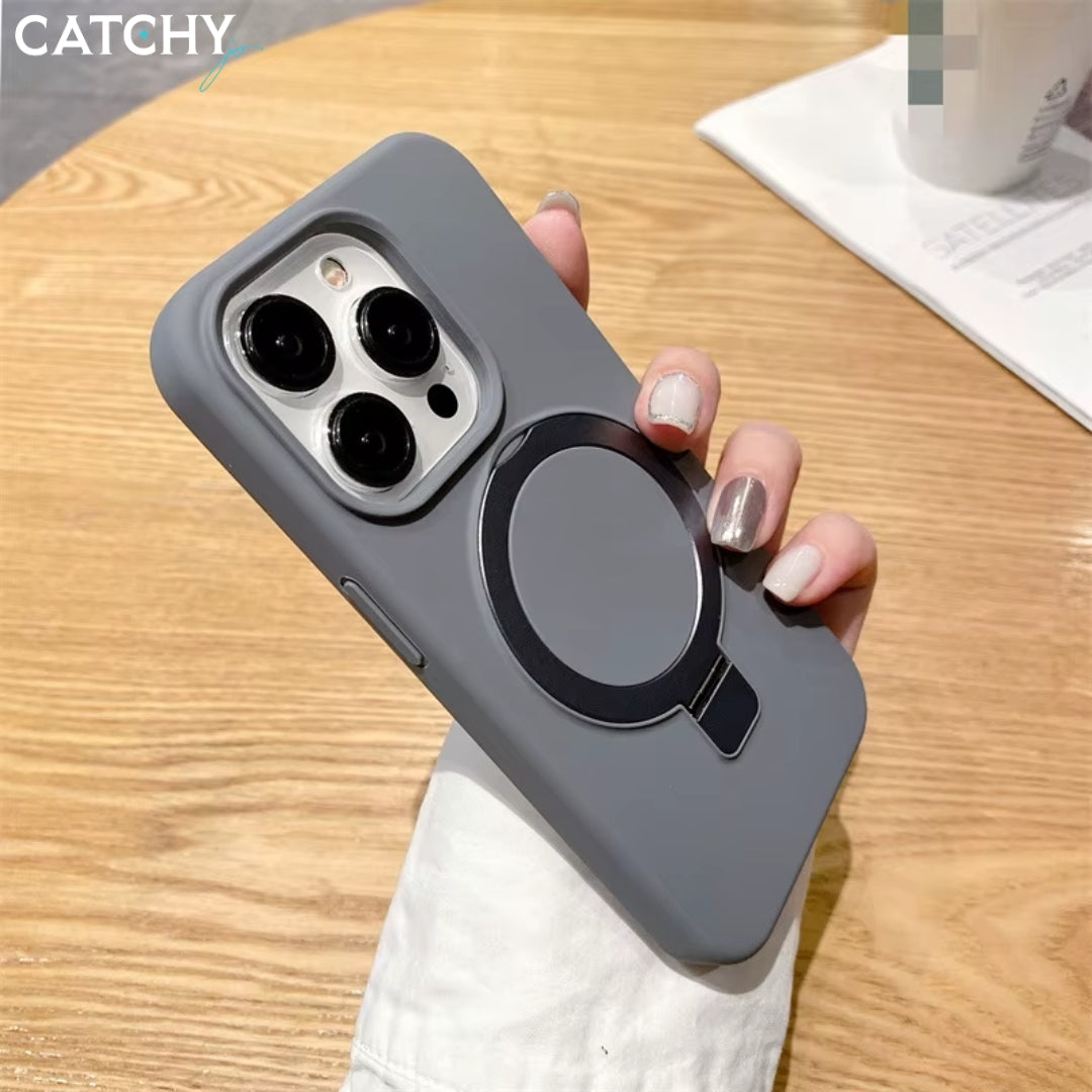 iPhone Silicone Case With Metal Stand