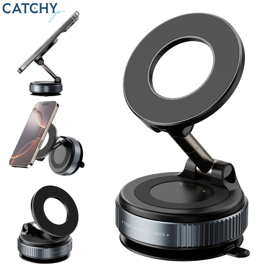 Silicone Suction Magnetic Cup Car Phone Holder Stand 360° Rotation