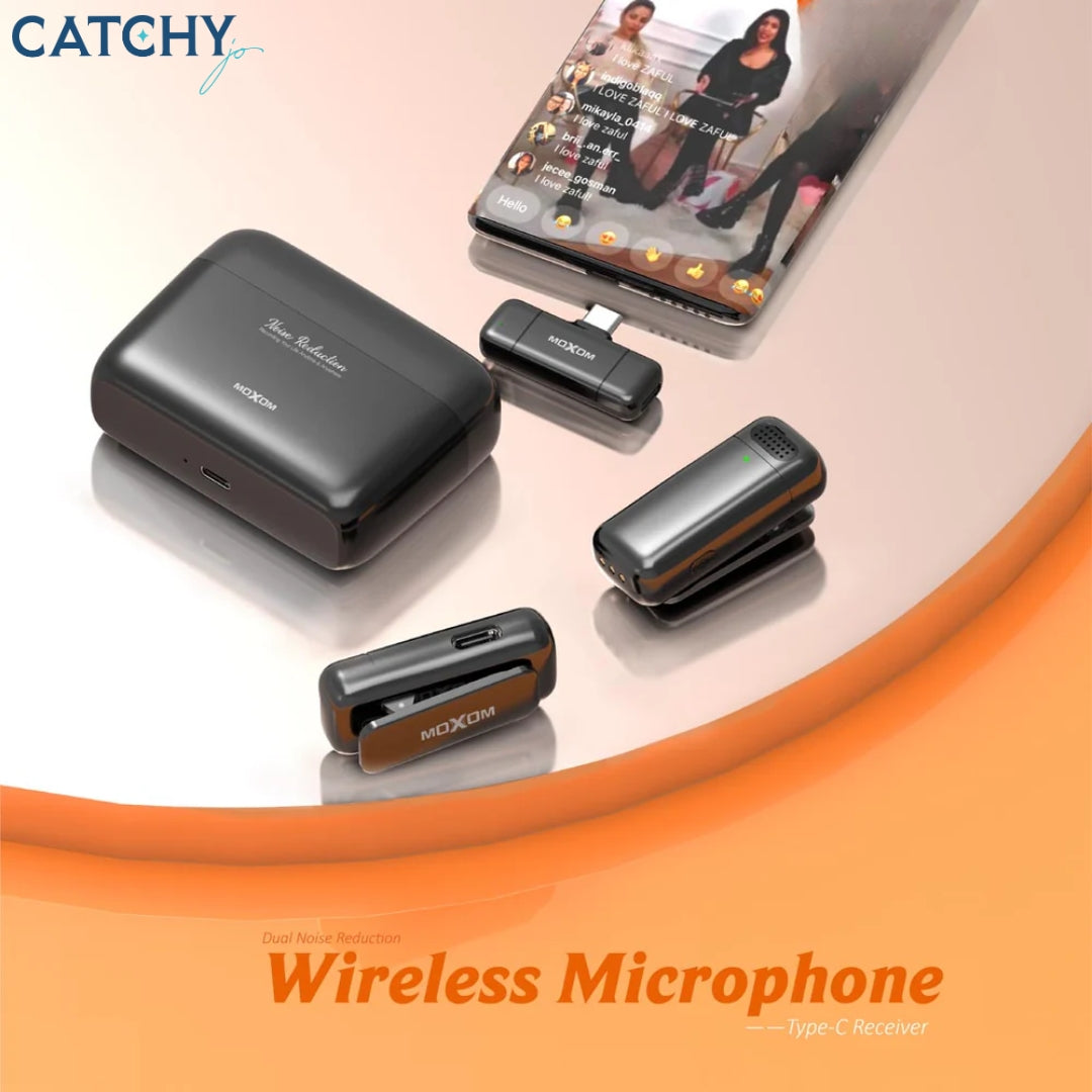 Moxom MX-AX64 Type-C Dual Noise Reduction Wireless Microphone
