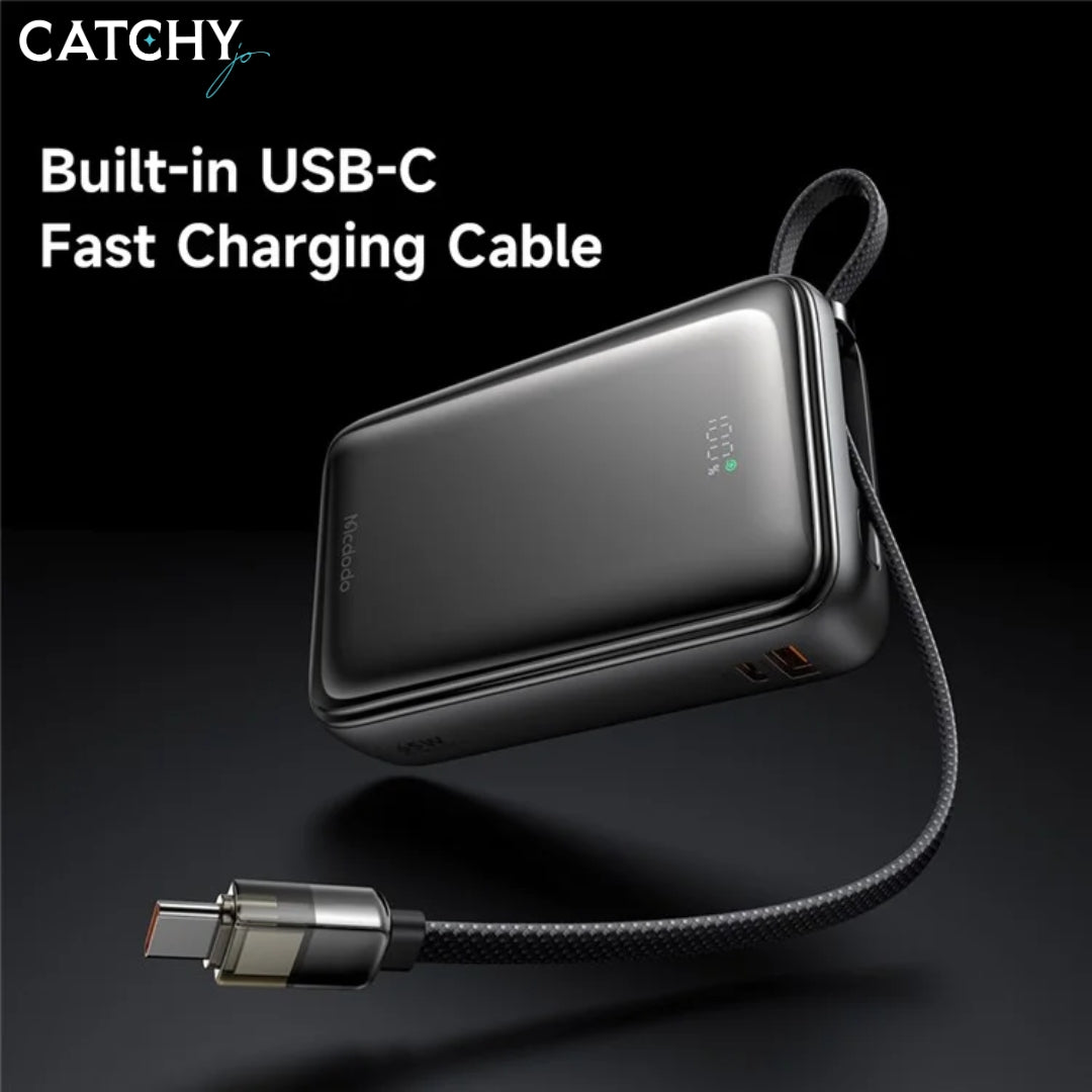 MCDODO MC-6370 باور بانك بكابل USB-C مع شاشة رقمية (20000mAh)