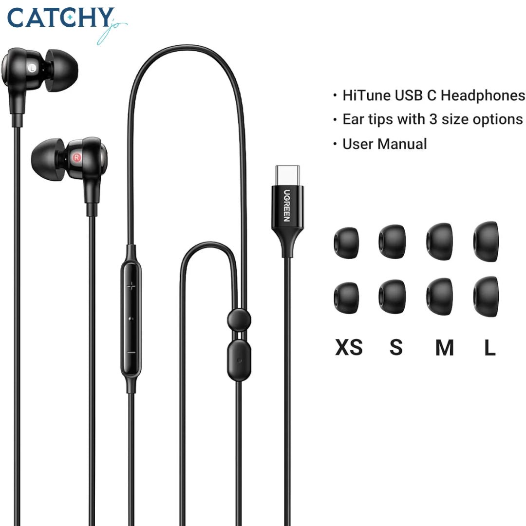سماعات UGREEN HiTune بصوت ستيريو ومنفذ Type-C
