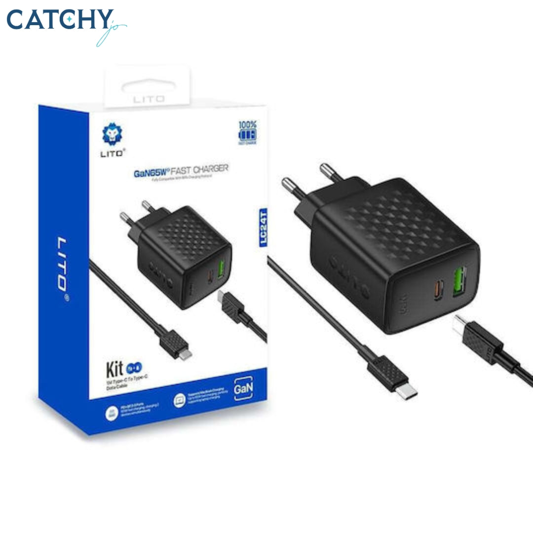LITO LC24T Charging Adapter With Cable USB-C Cable (65W)
