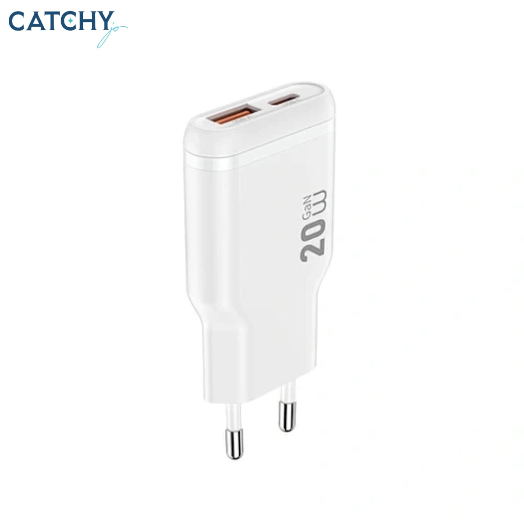 WiWU Wi-G032 Essen Slim Ultra Compact GaN Charger (20W)