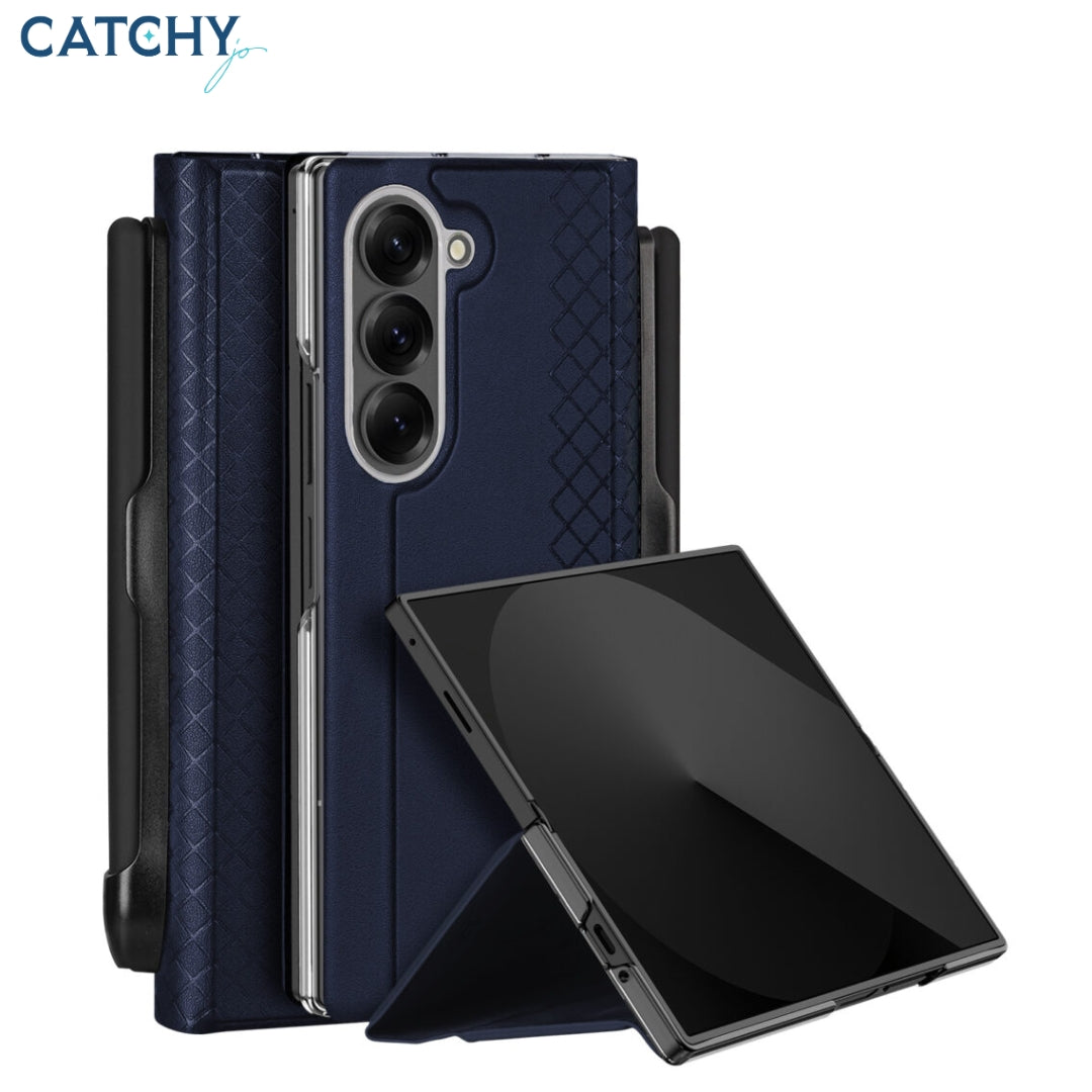 Samsung Galaxy Z Fold 7 Leather Case With Pen Holder