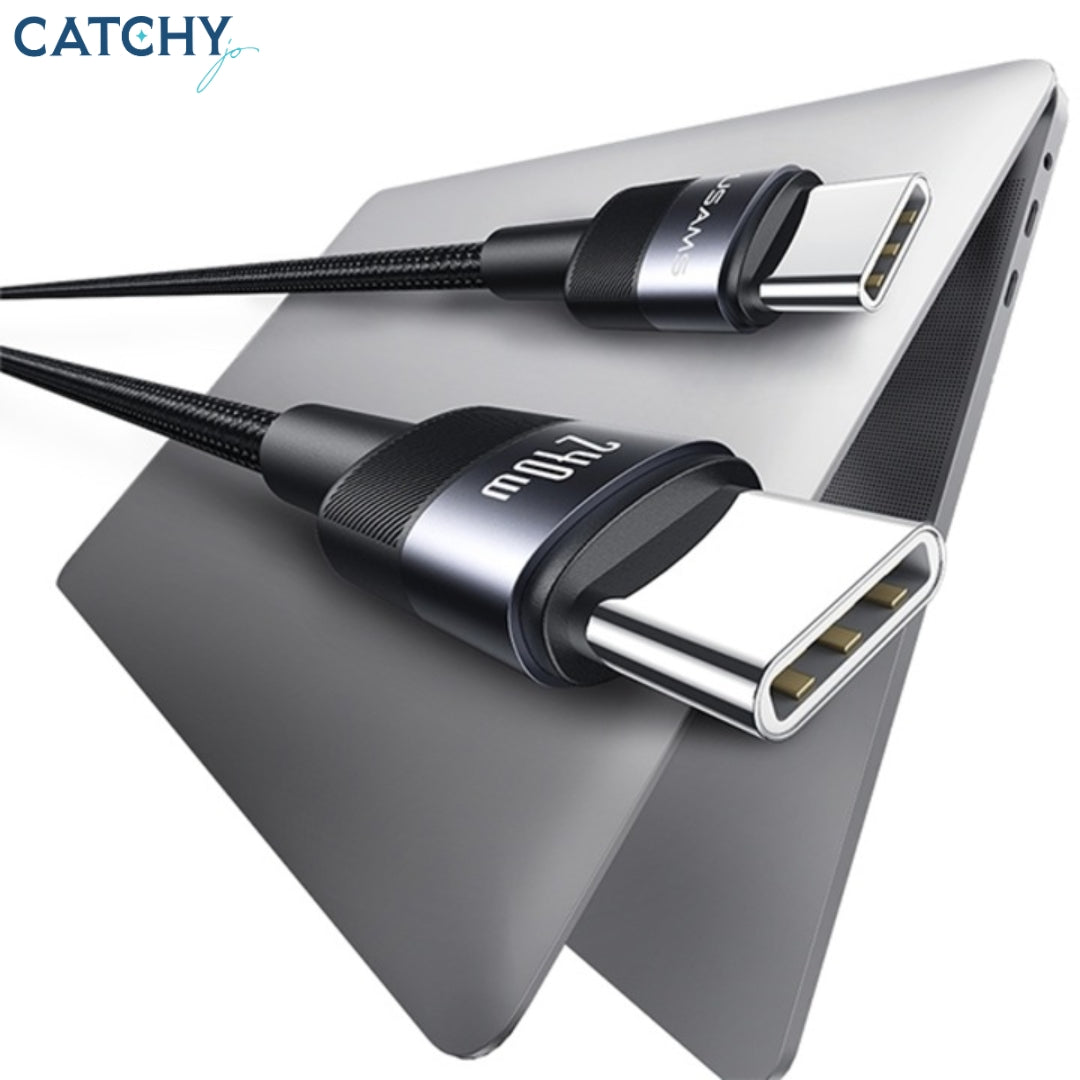 USAMS Aluminum Alloy Type-C To Type-C Data Cable (1.2M)