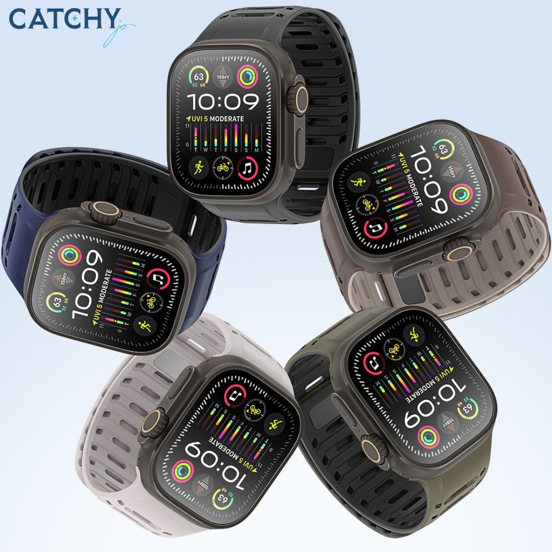 سوار مغناطيسي من السيليكون لساعة Apple من سلسلة CS