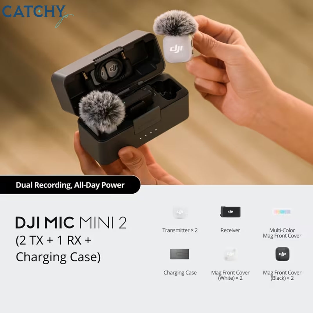 DJI Mic Mini 2 (2 TX + 1 RX + Charging Case) Microphone