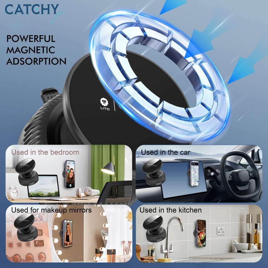 LITO LT-W12 Portable Suction 360 Magnetic Car Phone Holder