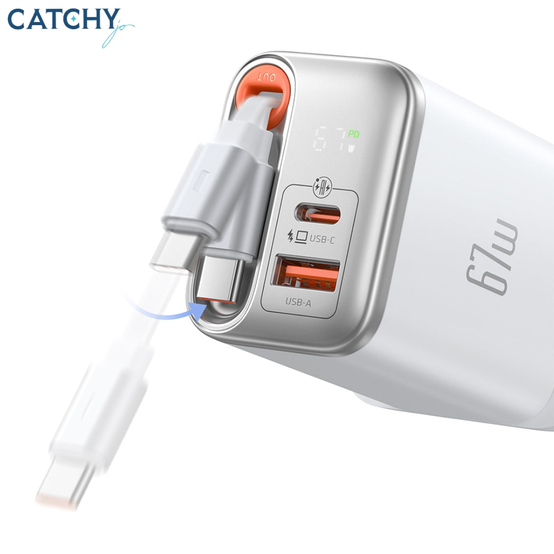 MCDODO Fast Charger Adapter With USB-C Cable (67W)