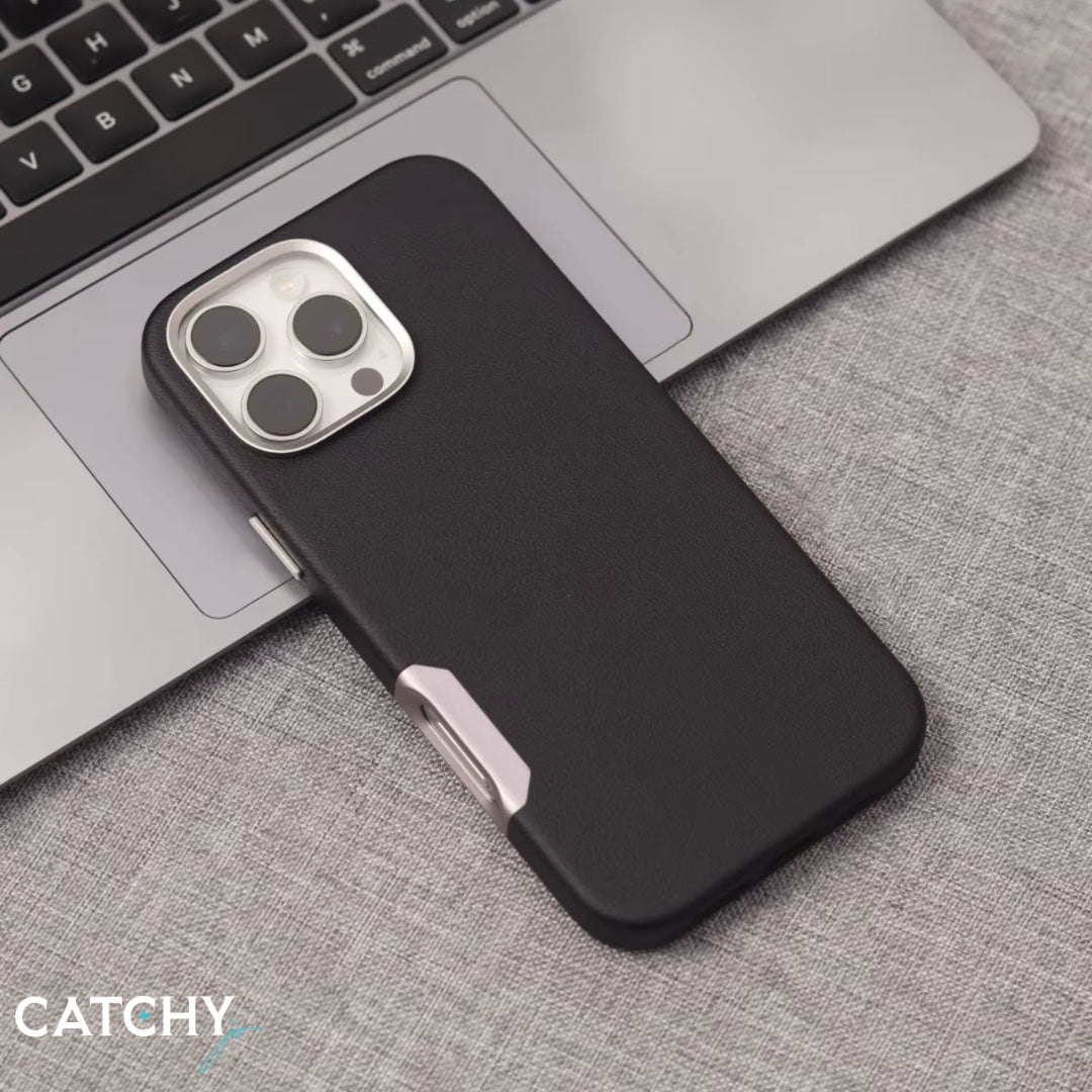 Luxury iPhone Shockproof Leather Mobile Case