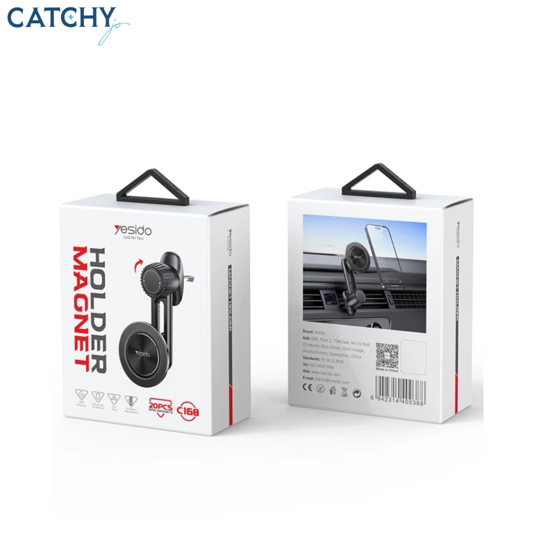 YESIDO C168 MagSafe Smart Adjustable Magnetic Car Phone Holder