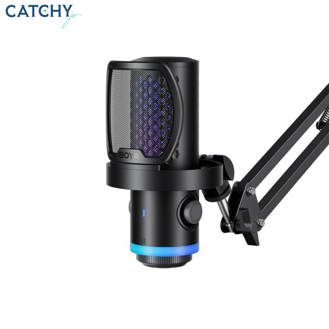 BOYA CastMic G40B Vibrant RGB Noise-Cancelling USB Microphone