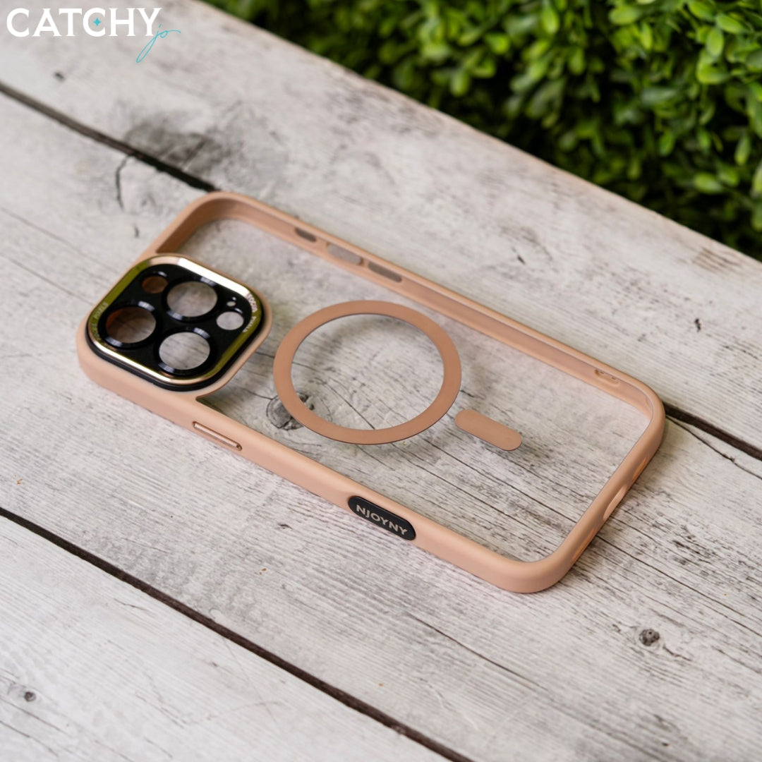 iPhone Series (11+12+13) Luxury Clear MagSafe Case With Camera Protector