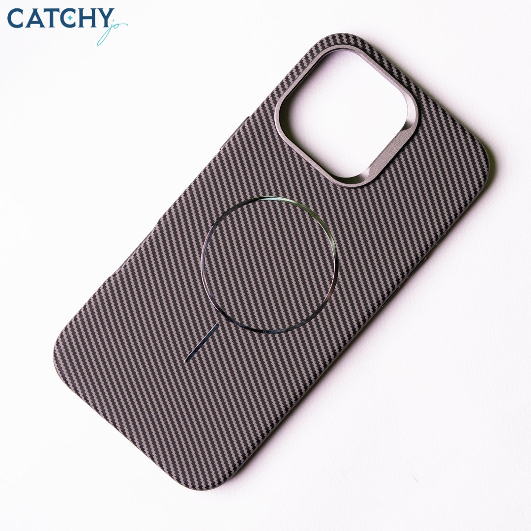 iPhone Hard Carbon Fiber Case With Slim MagSafe Case