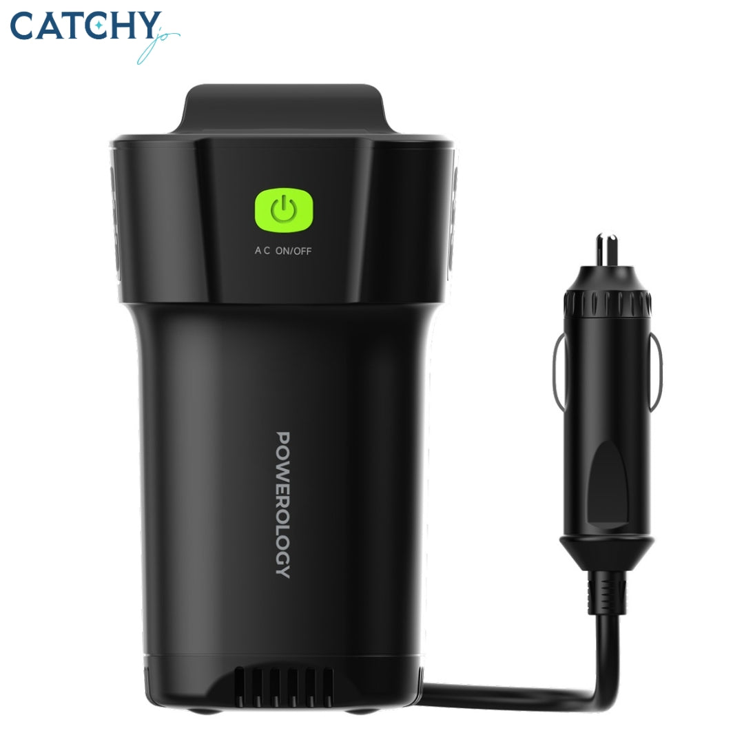 Powerology Inverter Universal USB-A 2 Type-C Car Charger (150W)