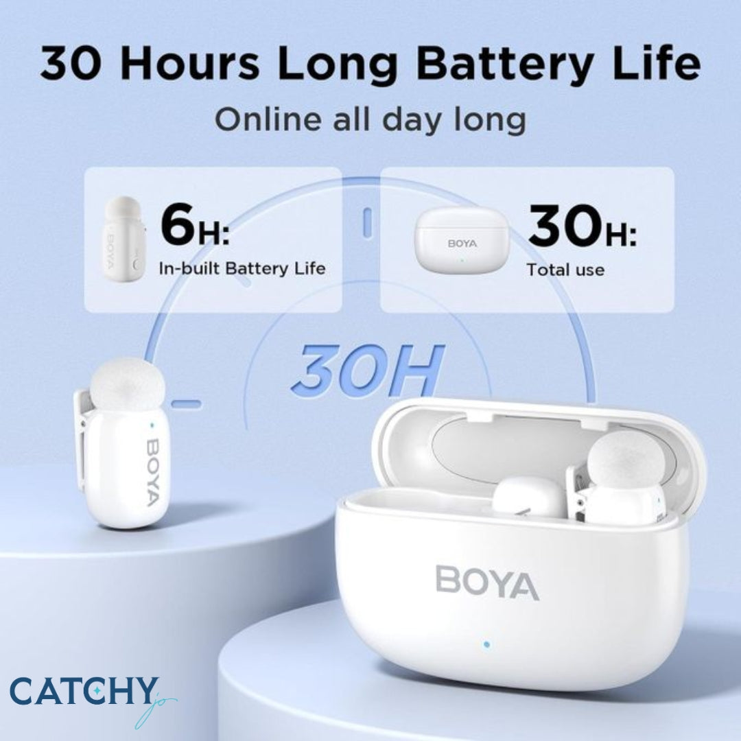 BOYA Mini 13 Dual Wireless Microphone With Charging Case