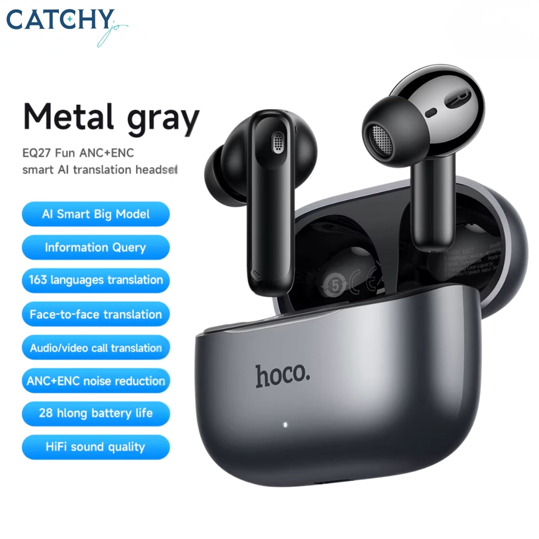 HOCO EQ27 Smart AI Translation Bluetooth Headphones