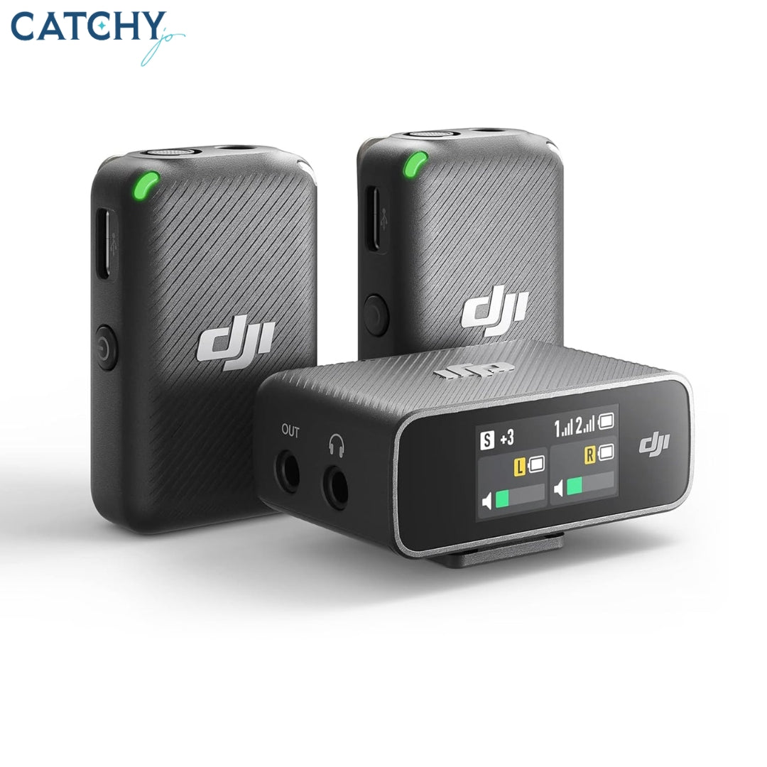 DJI Mic (2 TX + 1 RX) Wireless Lavalier Microphone
