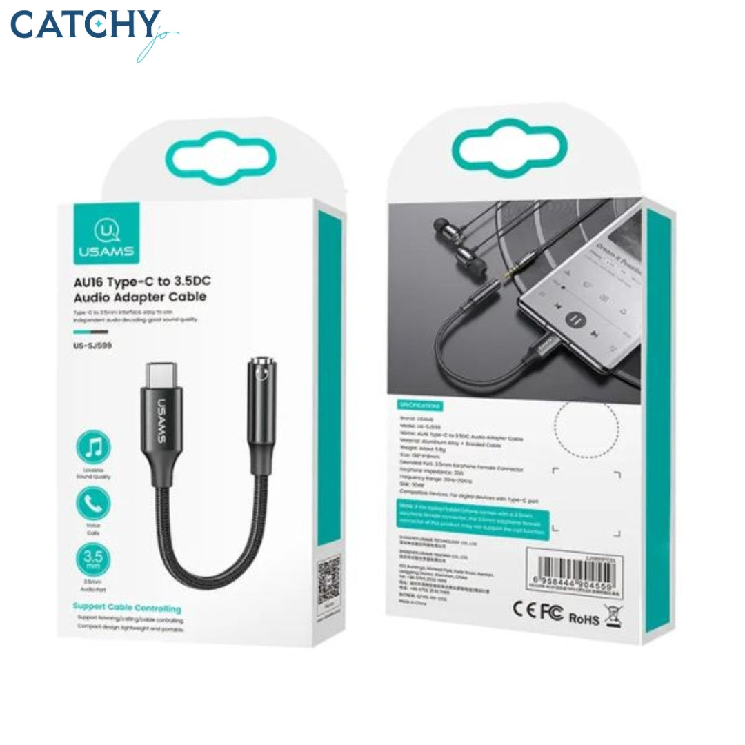 USAMSUS-SJ599 Type-C To 3.5DC Audio Adapter Cable