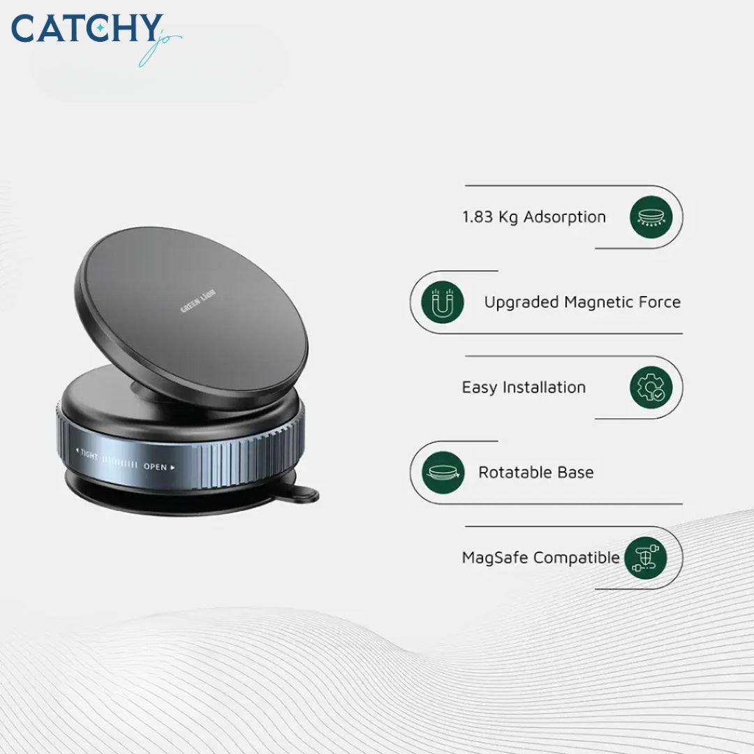 Green Lion Magno Flex Vacuum Suction Car Phone Holder