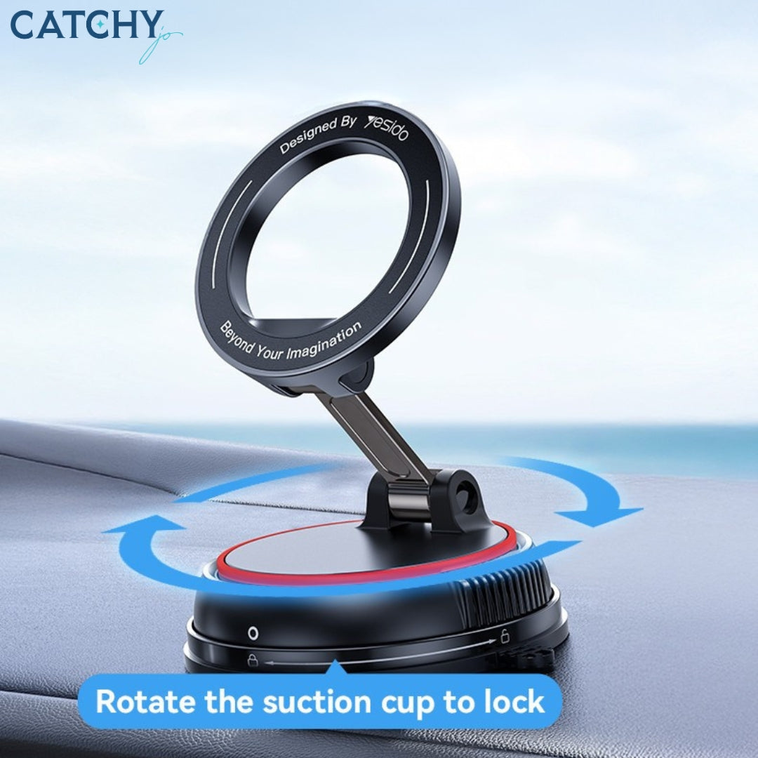 YESIDO C219 360 Rotation & Folding Zinc Magnetic Car Phone Holder