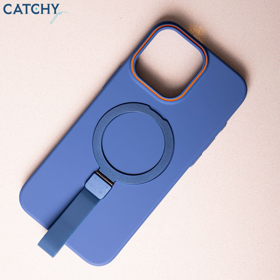 iPhone Silicone Case With Grip Stand