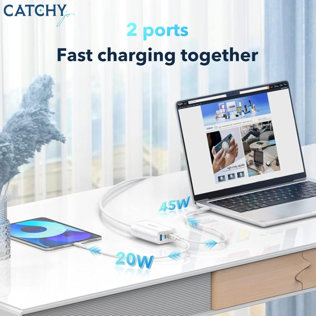 Threekey Type-C 4 Ports Desktop Charging Station (65W)