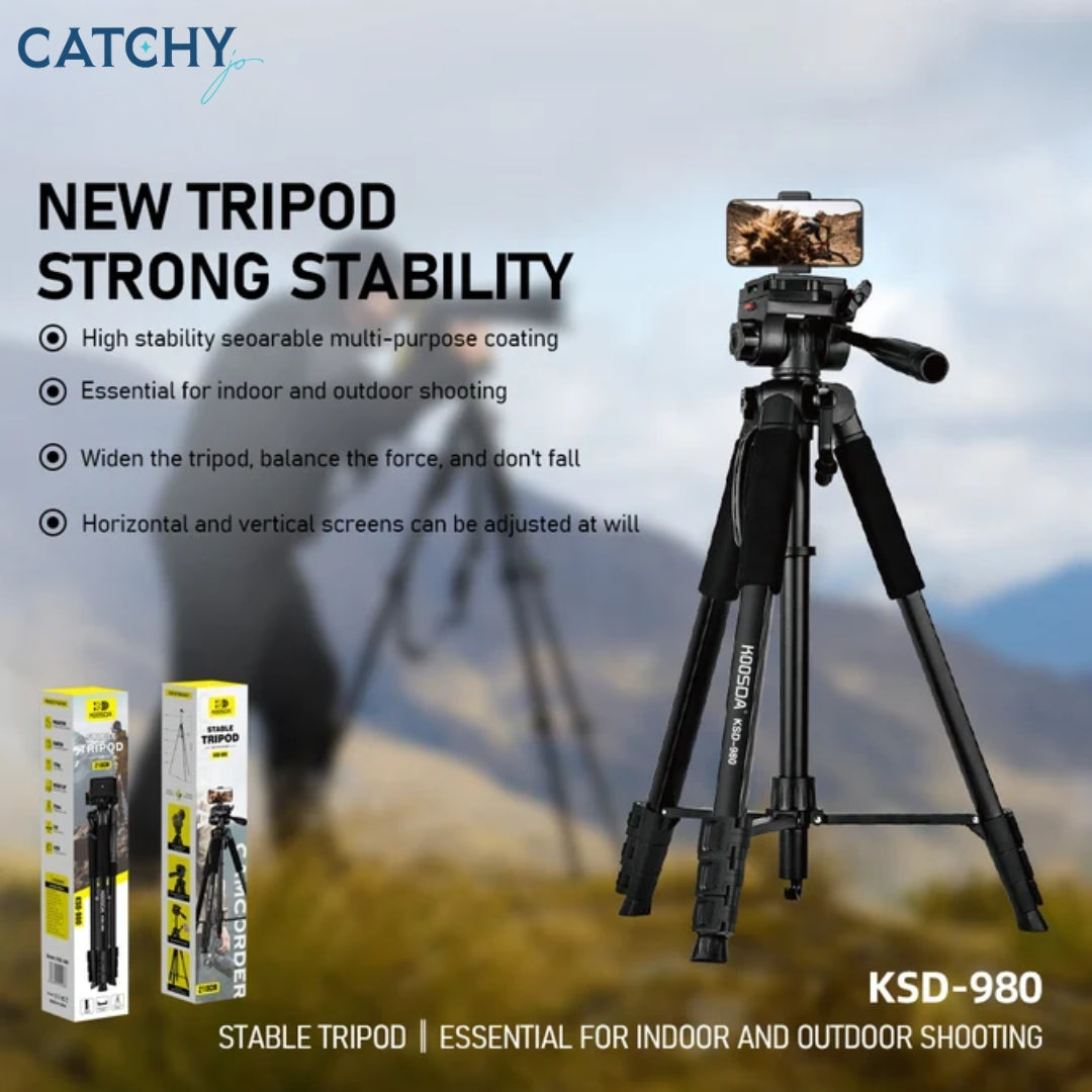 Koosda KSD-980 Professional Tripod For Cell Phone and Camera (2.1M)
