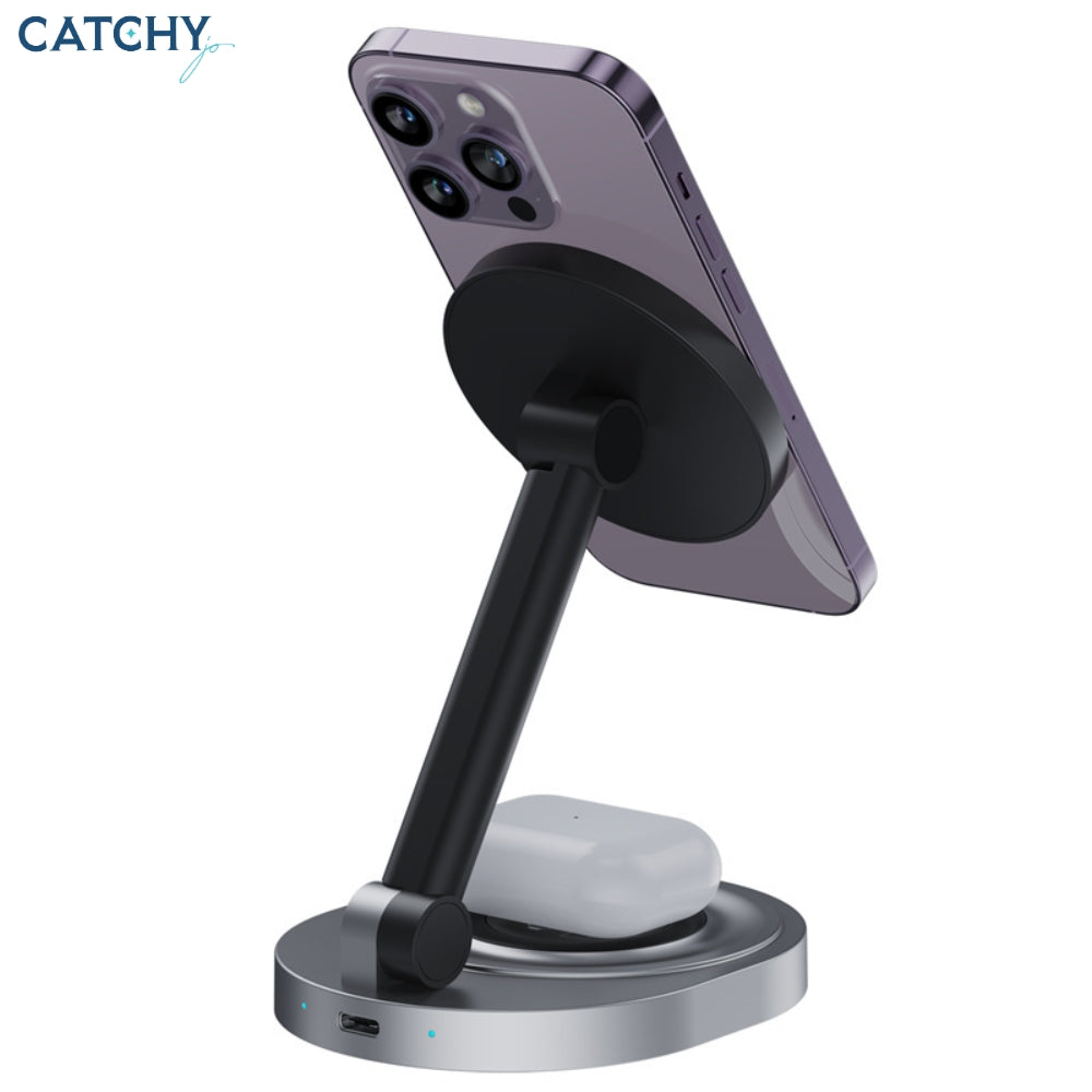 2 in 1 Magnetic Wireless Charger Stand