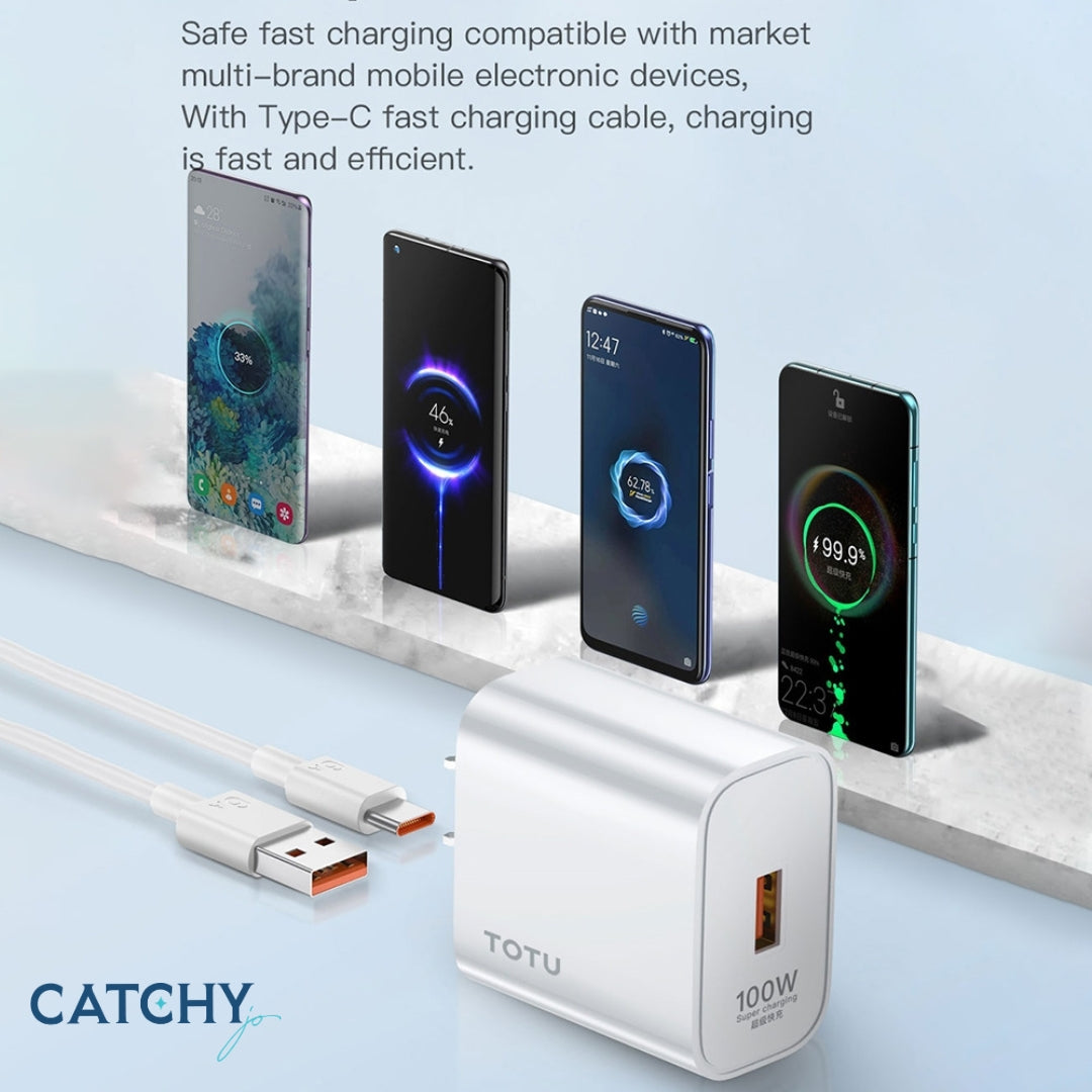 TOTU HC-2-EU USB Port Travel Adapter (100W)