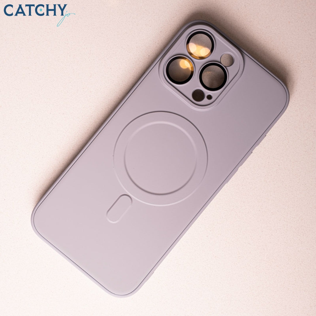 iPhone Silicone MagSafe Slim Case With Camera Protector