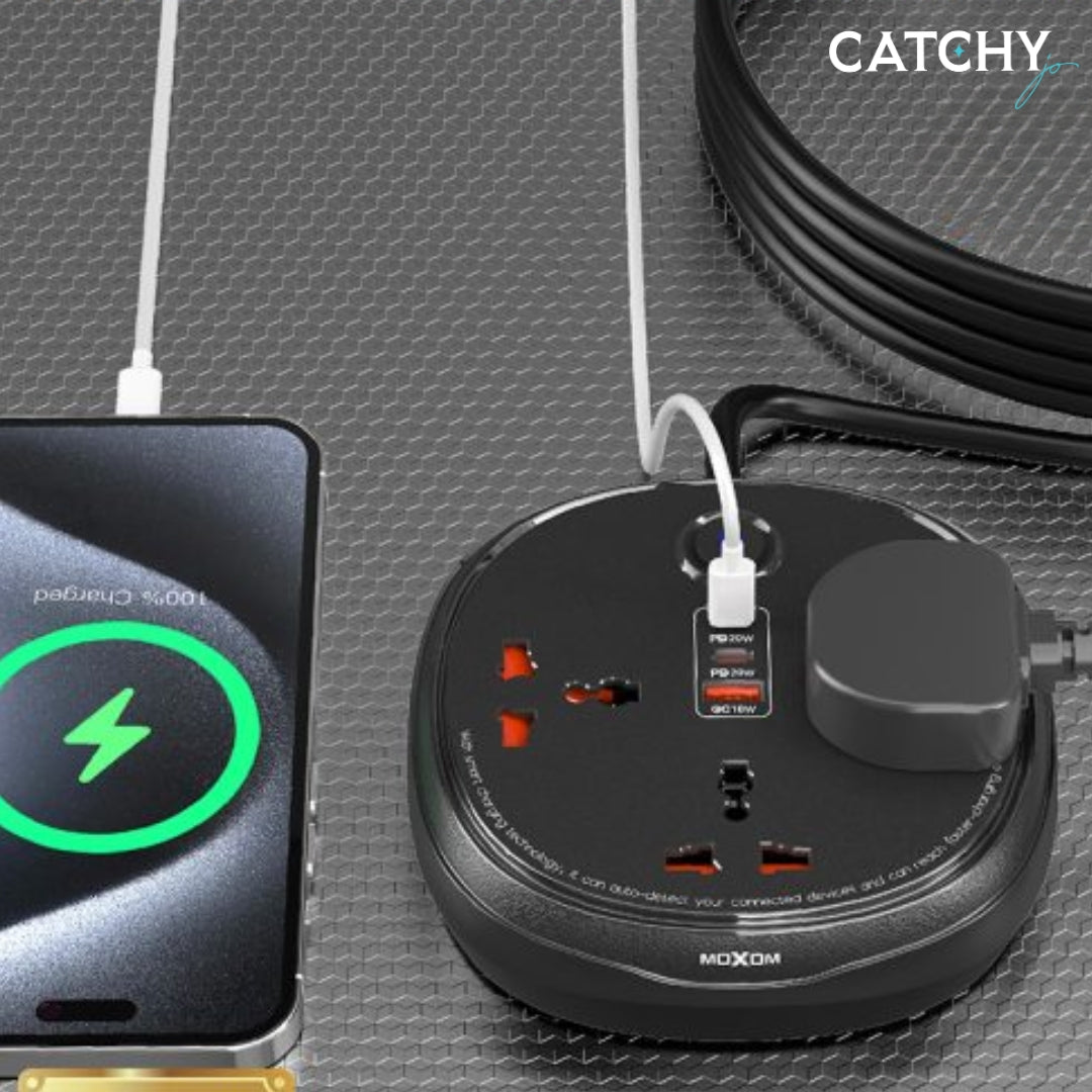 Moxom MX-ST28 Long Power Socket With 6 Outlets (3M)