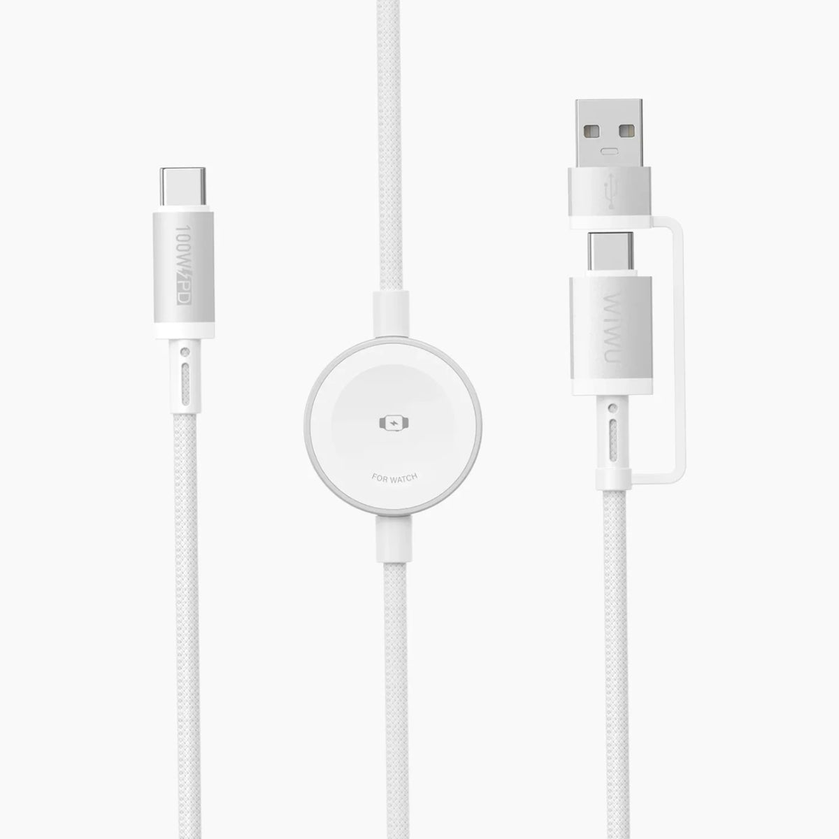 WiWU Wi-C104 TitanLink 2-in-1 Apple Watch A+C To C Charging Cable