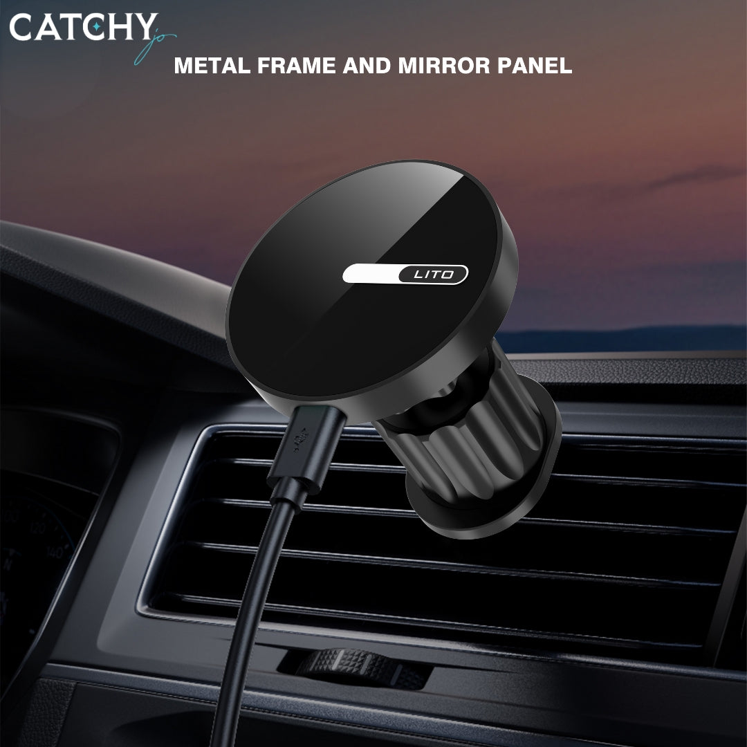 LITO LT-W04 Magnetic Wireless Charger Car Phone Holder (15W)