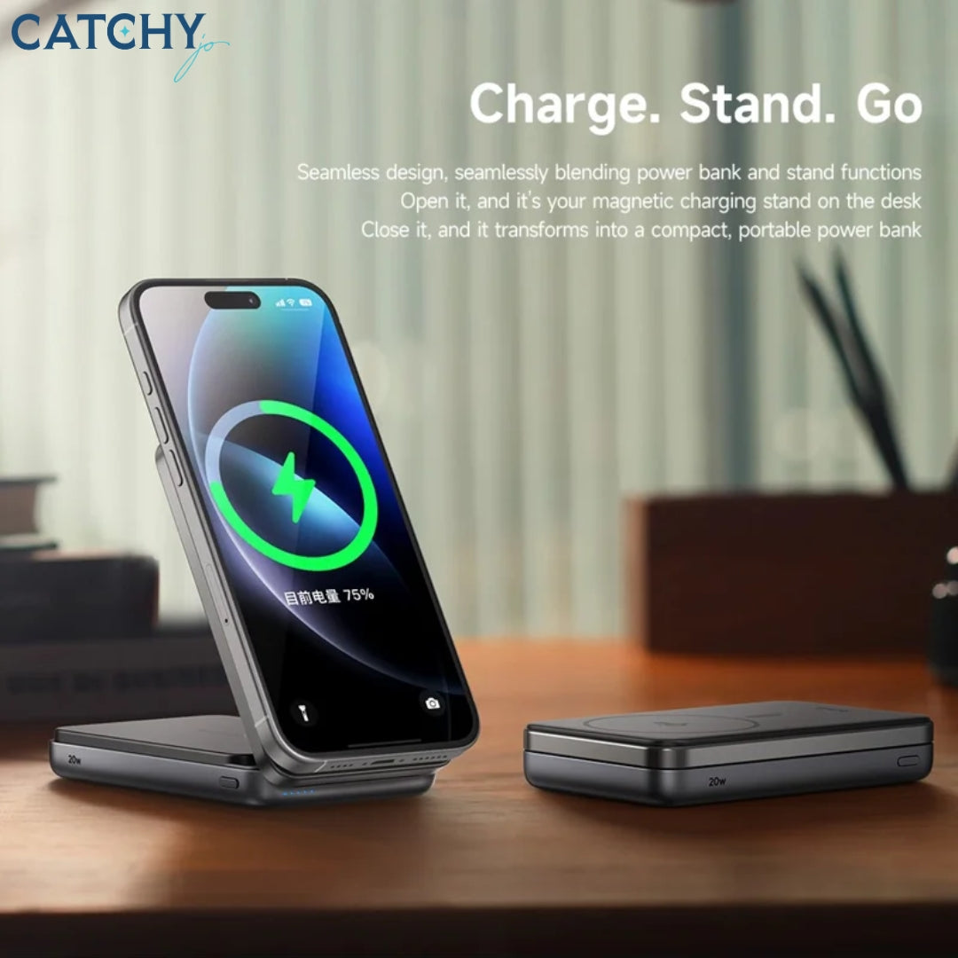 MCDODO MC-631 2 in 1 Qi2 Magnetic Power Bank With Phone Stand (10000mAh)