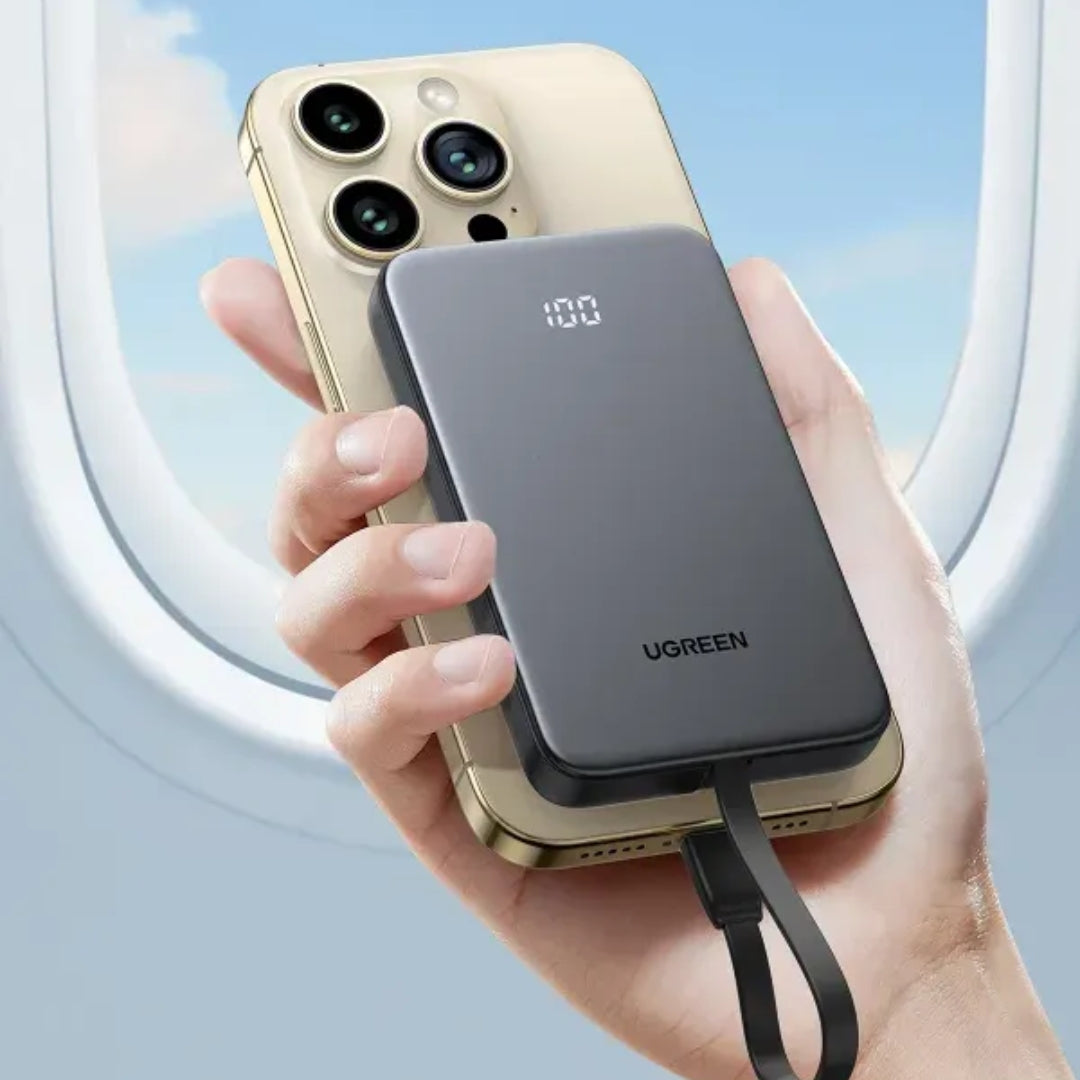 UGREEN PB526 Power Bank with Built-in Cable 20W (10000mAh)