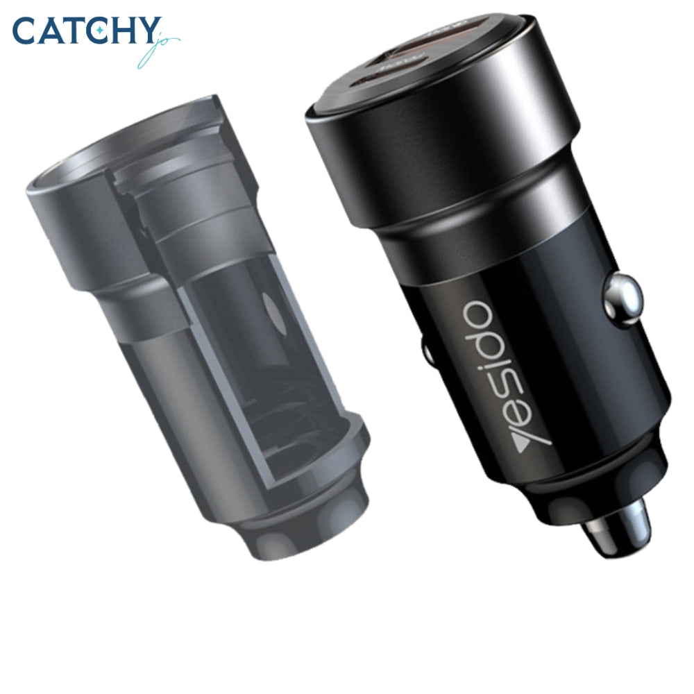 YESIDO Y55 شاحن سيارة مع كابل Type-C (60W)