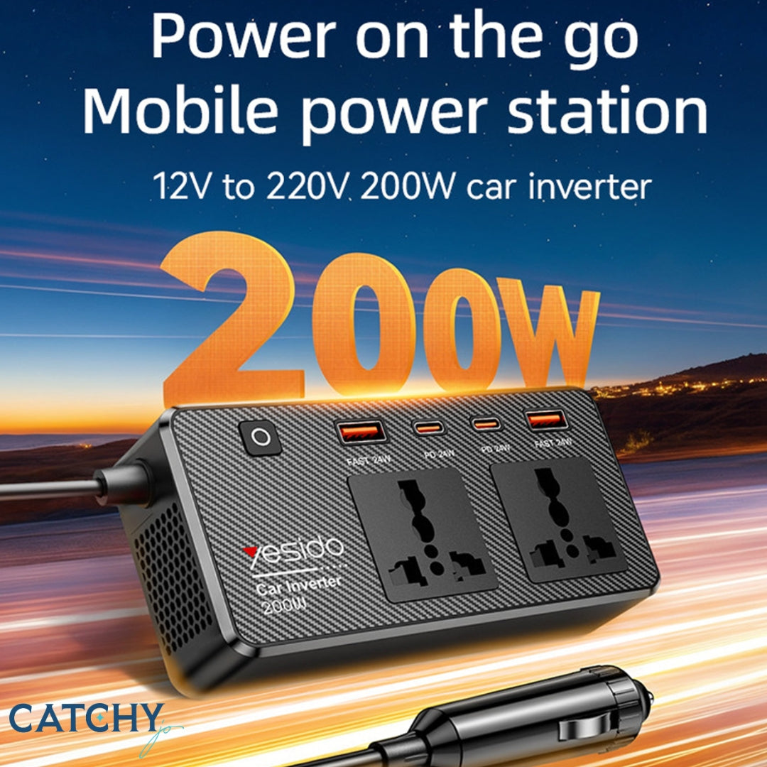 YESIDO VC07 Car Charger Inverter (200W)