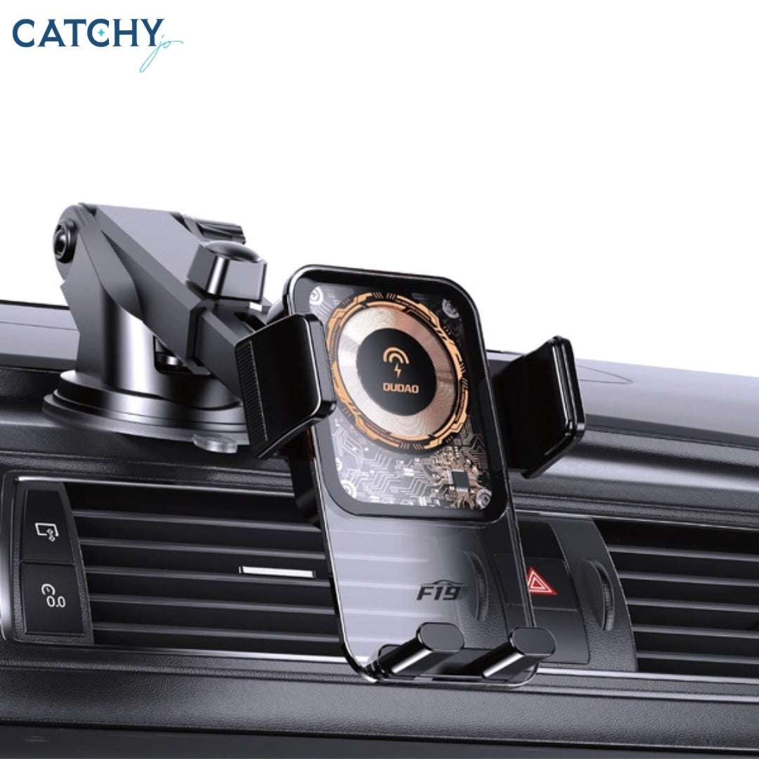 Dudao F19 Clamp Car holder With Inductive Charger (15W)