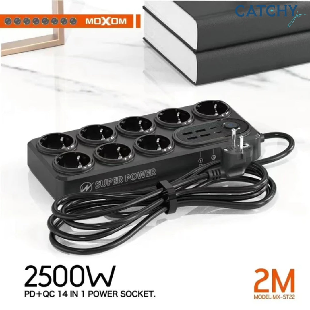 Moxom (ST22)14-Port Power Strip (2M)