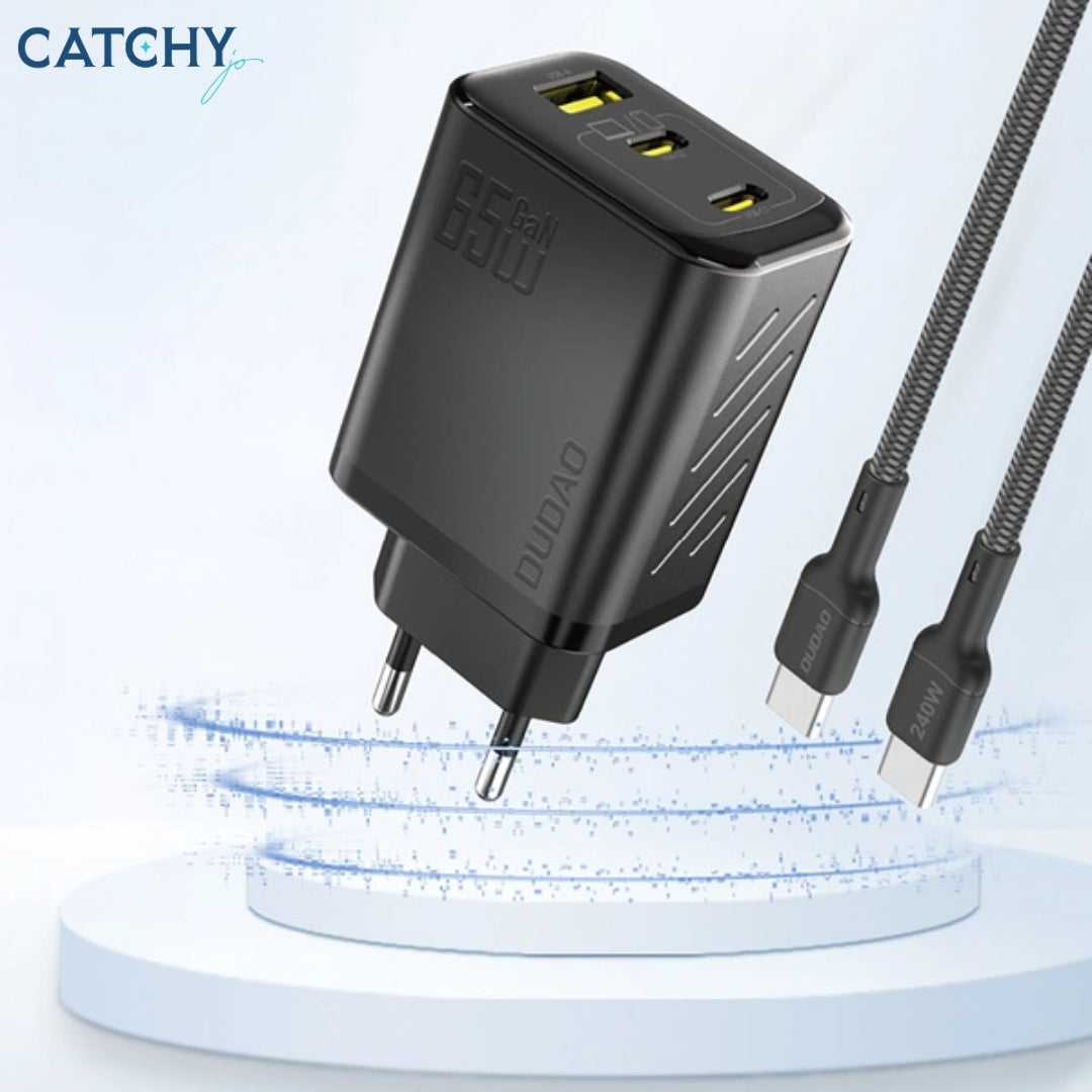 Dudao A29 GaN Wall Charger 2 x USB-C + 1 x USB-A (65W)