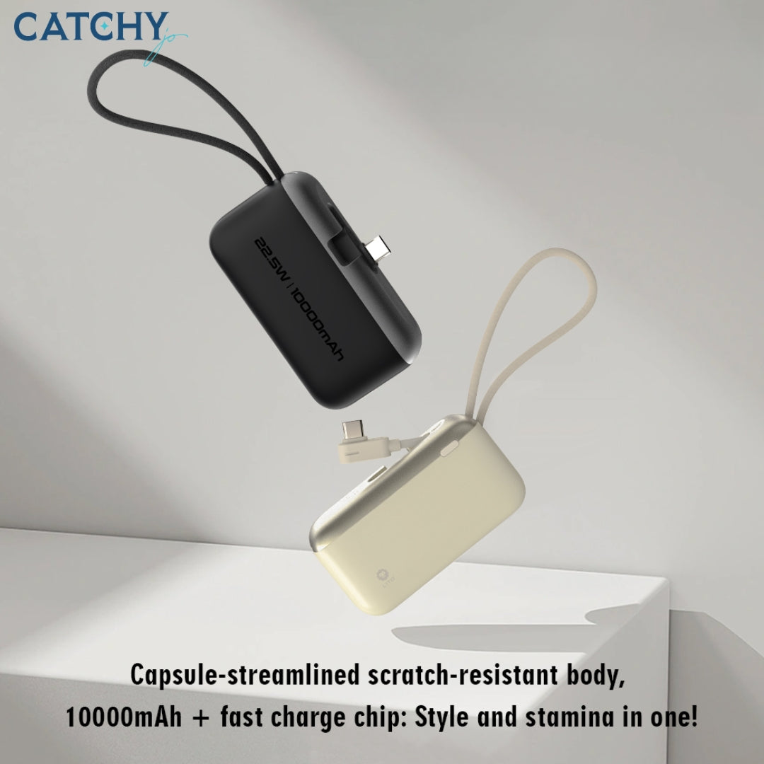 LITO LP10 Fast Charging Portable Slim Mini Power Bank With Cable (10000mAh)