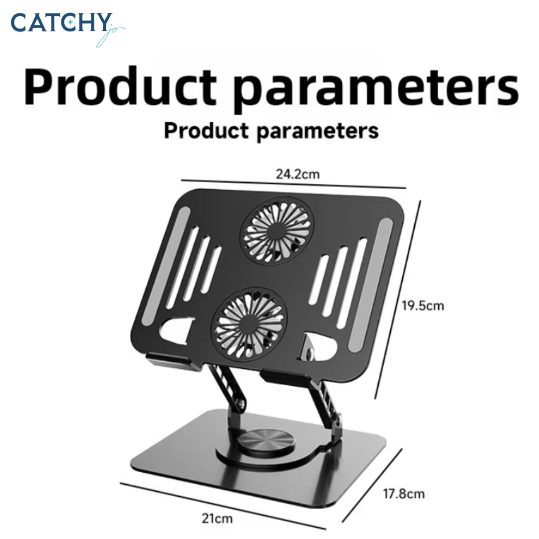 360 Degree Rotatable Desktop Laptop Stand With Fan