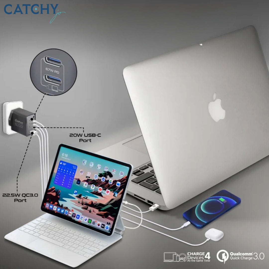 PROMATE GaNPort4-67W Power Charging Adapter