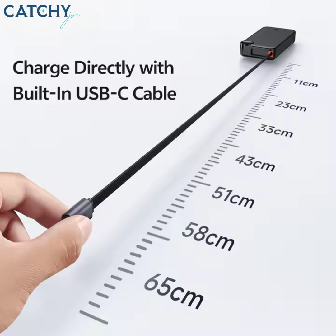 MCDODO 387 Digital Display Power Bank With Retractable Type-C Cable (10000mAh)