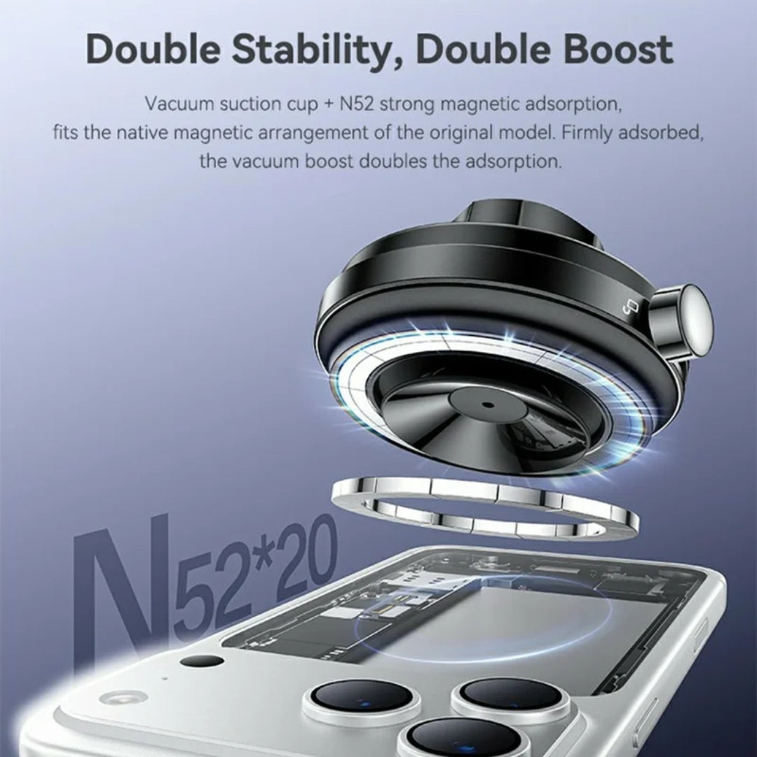 YESIDO C284 2 in 1 Vacuum Suction Magnetic Car Phone Mount 360 Degree Rotation