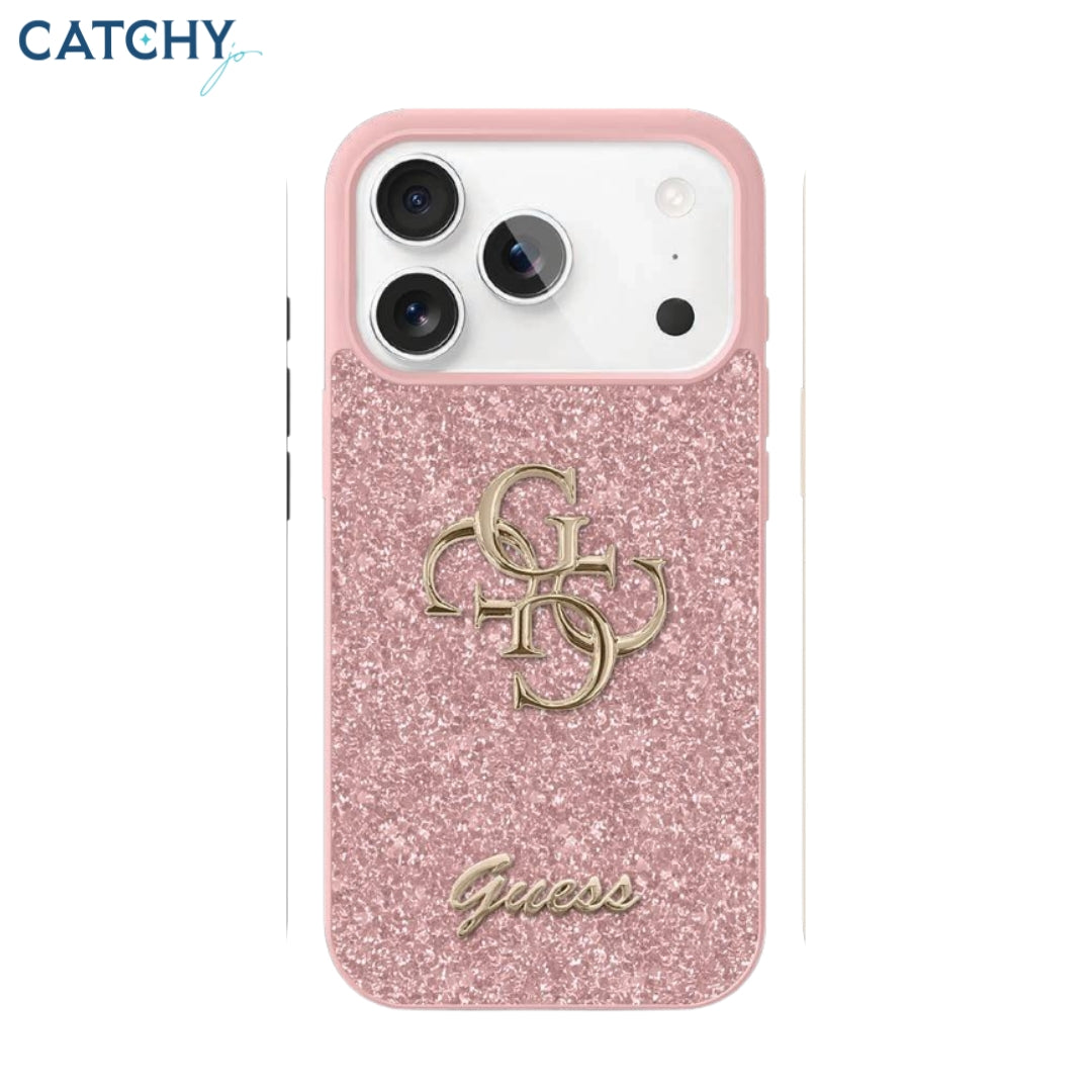 غطاء لامع ثابت لهاتف iPhone من GUESS